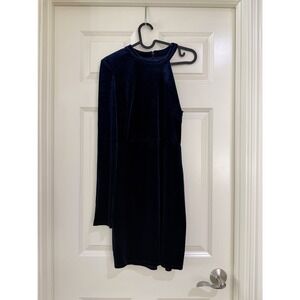 astr the label women blue velvet dress size S